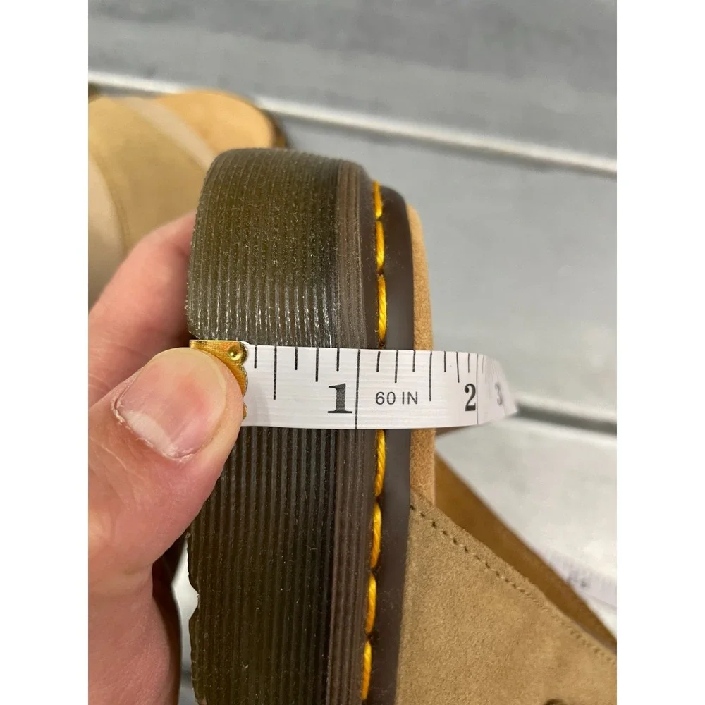 Dr Martens Josef Sandals Mens 12 Savannah Tan Suede Slide‎